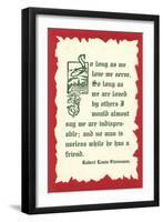 So Long as We Love, We Serve-null-Framed Art Print