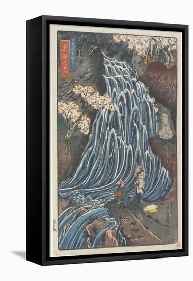 So Men (Wheat Noodle) Waterfall, 1844-1848-Keisai Eisen-Framed Stretched Canvas