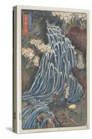 So Men (Wheat Noodle) Waterfall, 1844-1848-Keisai Eisen-Stretched Canvas