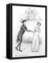 So Much Love and Eloquence', Illustration from 'Pride and Prejudice' by Jane Austen, Edition…-Hugh Thomson-Framed Stretched Canvas