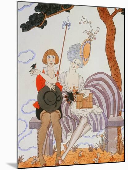 So Much or the Bird Is Quickly Tamed; Tant Mieux Ou L'Oiseau Vite Apprivoise-Georges Barbier-Mounted Giclee Print