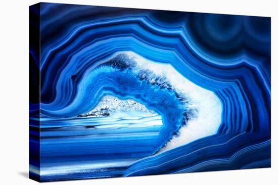 So Pure Collection - Slice of Blue Agate-Philippe Hugonnard-Stretched Canvas