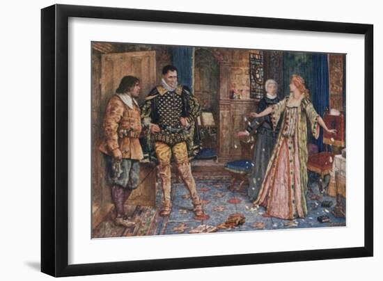 So Saying, She Tore in Pieces Leicester's Letter and Stamped Upon Them as They Fell to the Floor-Henry Justice Ford-Framed Giclee Print