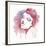 So She Flows (Watercolor portrait)-Sillier than Sally-Framed Giclee Print