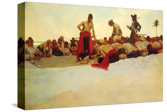 So The Treasure Was Divided-Howard Pyle-Stretched Canvas