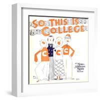 SO THIS IS COLLEGE, window card, 1929.-null-Framed Art Print