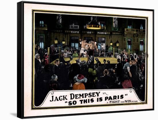 So This Is Paris, Jack Dempsey, 1924-null-Framed Stretched Canvas