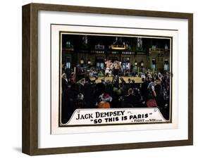 So This Is Paris, Jack Dempsey, 1924-null-Framed Art Print