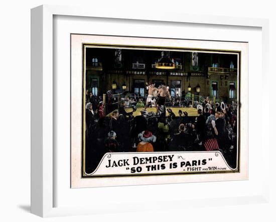 So This Is Paris, Jack Dempsey, 1924-null-Framed Art Print