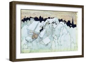 So Up to the House-Top the Coursers They Flew'-Arthur Rackham-Framed Giclee Print