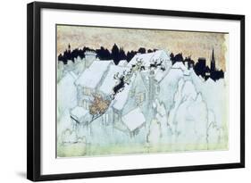 So Up to the House-Top the Coursers They Flew'-Arthur Rackham-Framed Giclee Print