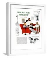 "So You Want to See the President" A, November 13,1943-Norman Rockwell-Framed Giclee Print