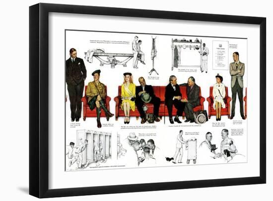 "So You Want to See the President" B, November 13,1943-Norman Rockwell-Framed Giclee Print