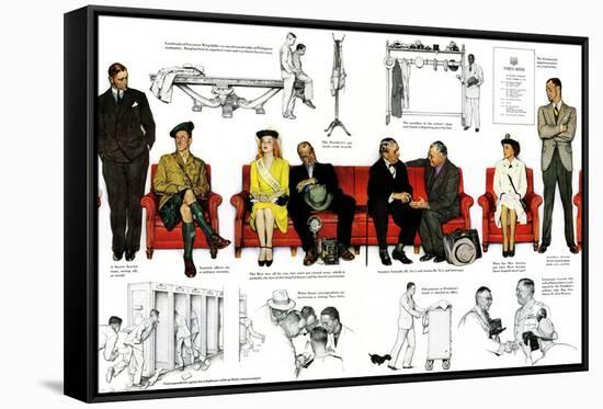 "So You Want to See the President" B, November 13,1943-Norman Rockwell-Framed Stretched Canvas