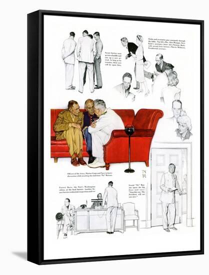 "So You Want to See the President" C, November 13,1943-Norman Rockwell-Framed Stretched Canvas