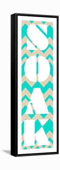 Soaking in Chevron-null-Framed Stretched Canvas