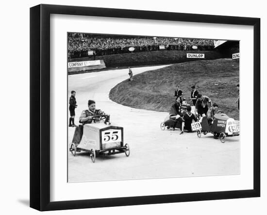 Soap Box Derby at Brooklands, Surrey-null-Framed Photographic Print