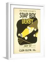 Soap Box Derby, Glen Ellyn, Illinois Poster-null-Framed Art Print