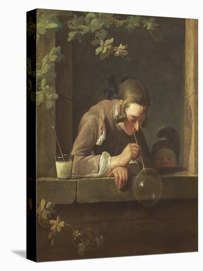 Soap Bubbles, C. 1733- 34-Jean-Baptiste Simeon Chardin-Stretched Canvas