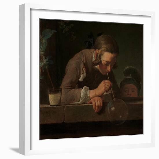 Soap Bubbles, c.1733-34-Jean-Baptiste Simeon Chardin-Framed Giclee Print