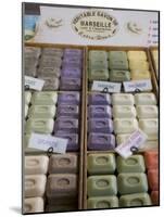 Soap for Sale in Market, Antibes, Alpes Maritimes, Provence, Cote d'Azur, French Riviera, France-Angelo Cavalli-Mounted Photographic Print