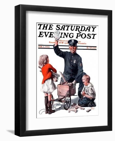 "Soapbox Wreck," Saturday Evening Post Cover, February 2, 1924-Frederic Stanley-Framed Giclee Print