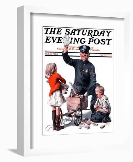 "Soapbox Wreck," Saturday Evening Post Cover, February 2, 1924-Frederic Stanley-Framed Giclee Print