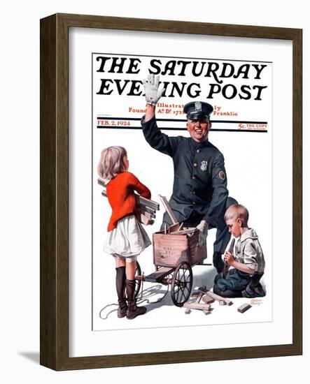 "Soapbox Wreck," Saturday Evening Post Cover, February 2, 1924-Frederic Stanley-Framed Premium Giclee Print