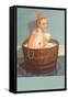 Soapy Blonde in Barrel Tub-null-Framed Stretched Canvas