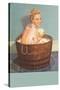 Soapy Blonde in Barrel Tub-null-Stretched Canvas