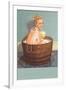 Soapy Blonde in Barrel Tub-null-Framed Art Print