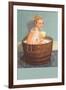 Soapy Blonde in Barrel Tub-null-Framed Art Print