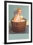 Soapy Blonde in Barrel Tub-null-Framed Art Print