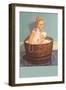 Soapy Blonde in Barrel Tub-null-Framed Art Print