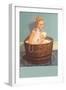 Soapy Blonde in Barrel Tub-null-Framed Art Print