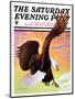 "Soaring Bald Eagle," Saturday Evening Post Cover, October 28, 1933-Jack Murray-Mounted Giclee Print