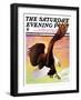 "Soaring Bald Eagle," Saturday Evening Post Cover, October 28, 1933-Jack Murray-Framed Giclee Print