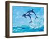 Soaring Dolphins I-Julie DeRice-Framed Art Print