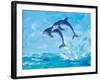 Soaring Dolphins I-Julie DeRice-Framed Art Print