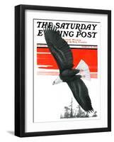 "Soaring Eagle," Saturday Evening Post Cover, March 22, 1924-Charles Bull-Framed Giclee Print