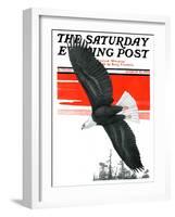 "Soaring Eagle," Saturday Evening Post Cover, March 22, 1924-Charles Bull-Framed Giclee Print