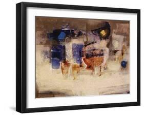 Sobre la Mesa III-Justo San Felices-Framed Art Print