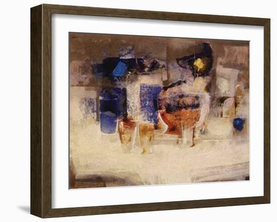 Sobre la Mesa III-Justo San Felices-Framed Art Print