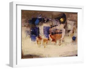 Sobre la Mesa III-Justo San Felices-Framed Art Print