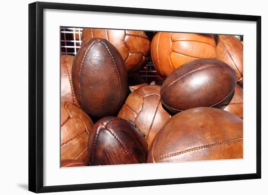 Soccer and Rugby Balls-Alessandro0770-Framed Photographic Print