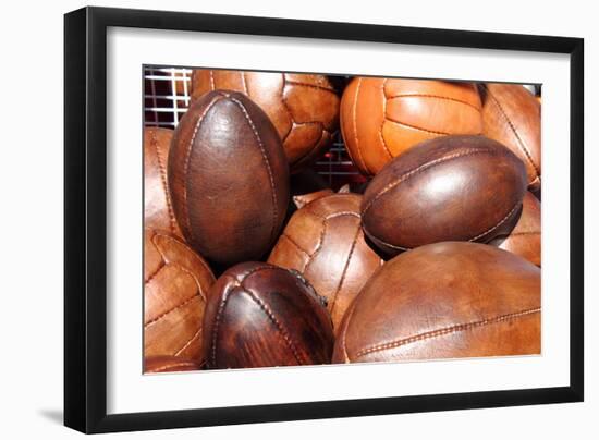 Soccer and Rugby Balls-Alessandro0770-Framed Photographic Print