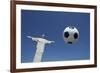 Soccer Ball Football At Corcovado Rio De Janeiro-LazyLlama-Framed Photographic Print