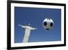 Soccer Ball Football At Corcovado Rio De Janeiro-LazyLlama-Framed Photographic Print