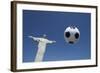 Soccer Ball Football At Corcovado Rio De Janeiro-LazyLlama-Framed Photographic Print