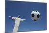 Soccer Ball Football At Corcovado Rio De Janeiro-LazyLlama-Mounted Photographic Print